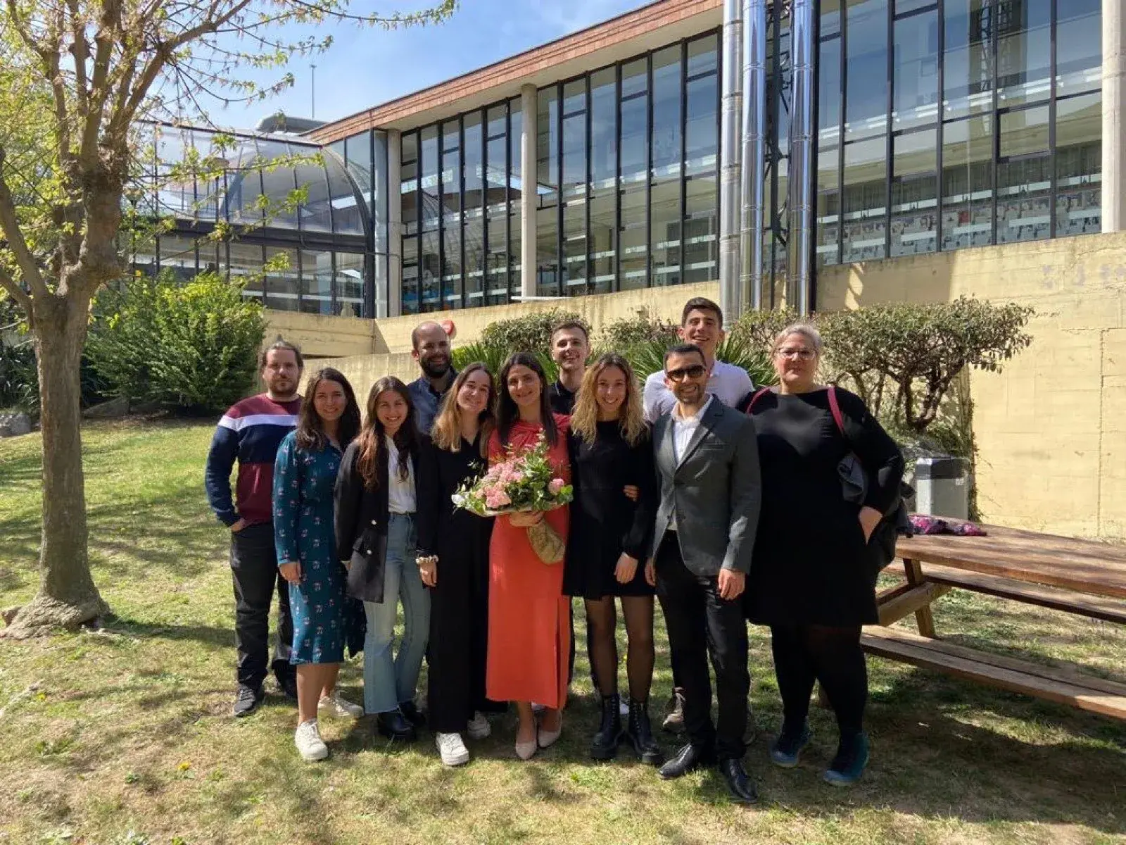 TechnoSperm team celebrating a PhD defence