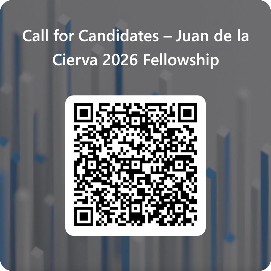 QR code linking to the Juan de la Cierva 2026 application form